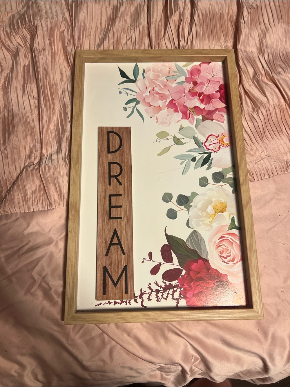 Floral Dream Wall Art - Pink & White